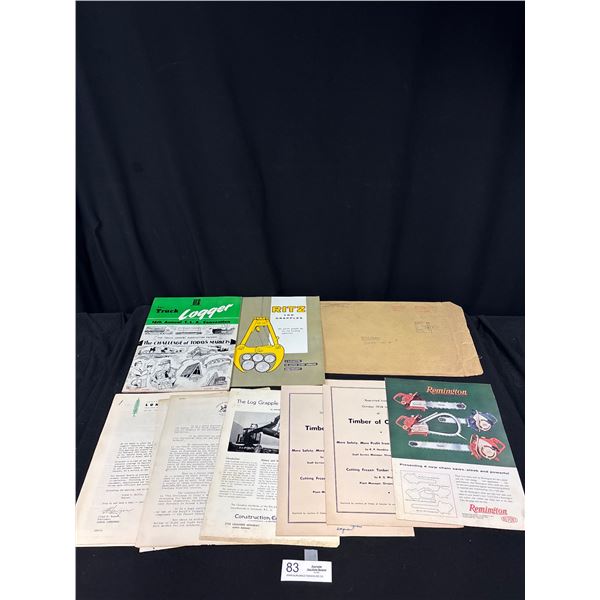 Vintage Loggin Industry Ephemera (Ermington Chainsaw Ad)