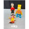 Image 1 : Bart Simpson Ronald McDonald and Olive Oyl Figurines