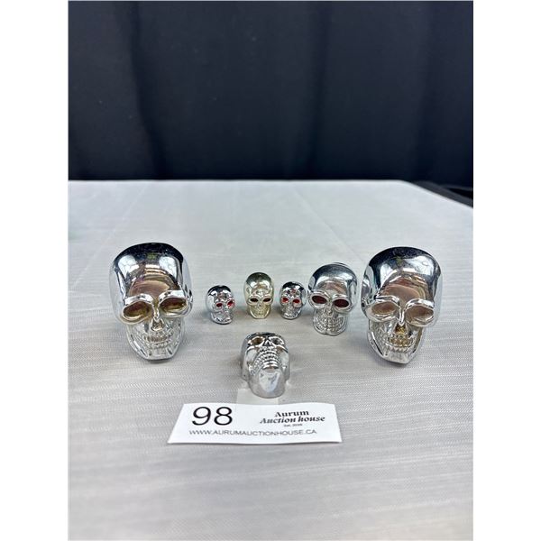 Lot of 7 Skull Car Air Valve Protectors