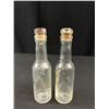 Image 2 : Lot of 6 Vintage Glass Medicine Bottles w/ Glass Cork Tops