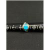 Image 3 : Vintage Native American Sterling Silver Turqouise Inlay Band Ring