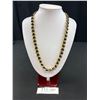 Image 1 : Vintage Signed Napier 24" Black Beads with Gold Necklace