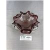 Image 1 : Vintage Murano Italian Amethyst Bullicante Bubble Art Glass Bowl Ashtray