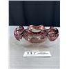 Image 2 : Vintage Murano Italian Amethyst Bullicante Bubble Art Glass Bowl Ashtray