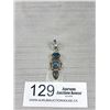 Image 1 : Vintage 925 Sterling Silver Labradorite Pendant - 2" Long Including Bail - 6.33 Grams - Marked and T