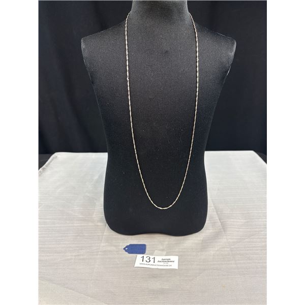 925 Sterling Silver 30" Chain - 6.15 Grams Marked and Tested
