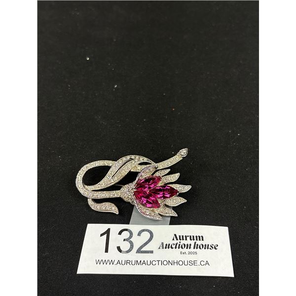 Beautiful Signed Vintage Ciro Brooch or Pendant - 2.5" X 1.5" - EUC