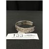 Image 2 : Vintage 925 Sterling Silver Cuff Bracelet and Sections of Different Relief Patterns - 23.8 Grams - M