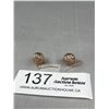 Image 3 : 10K Rose Gold Open Work 11mm Bail Drop Hook Earrings - 1.24 Grams - Marked and Tested
