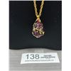 Image 3 : Vintage Signed Joan Rivers Rhinestone Egg Pendant Necklace - 30" Chain - EUC
