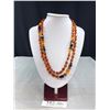 Image 1 : Vintage Hand Knotted Amber Necklace - 46" - 34.6 Grams - Glows Under Black Light