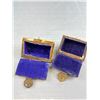 Image 3 : Vintage Lot of Trinket Boxes - Ceramiche Italy Porcelain Cobalt Blue - Japan Brass Porcelain Casket 