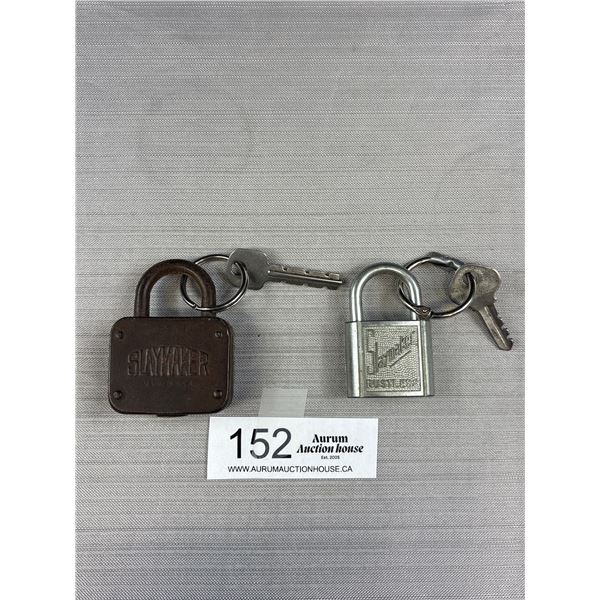 Two Old Padlocks with Keys