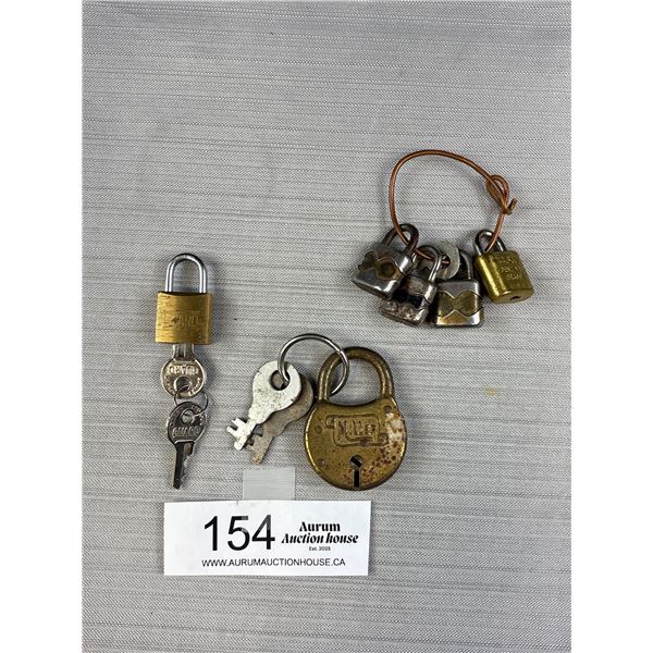 Lot of Small Padlocks with Keys