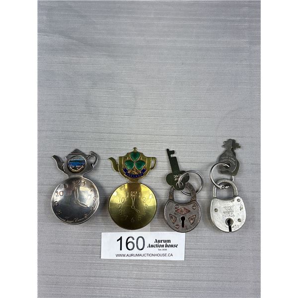Lot of Collectible Padlocks with Keys and Souviner Spoons