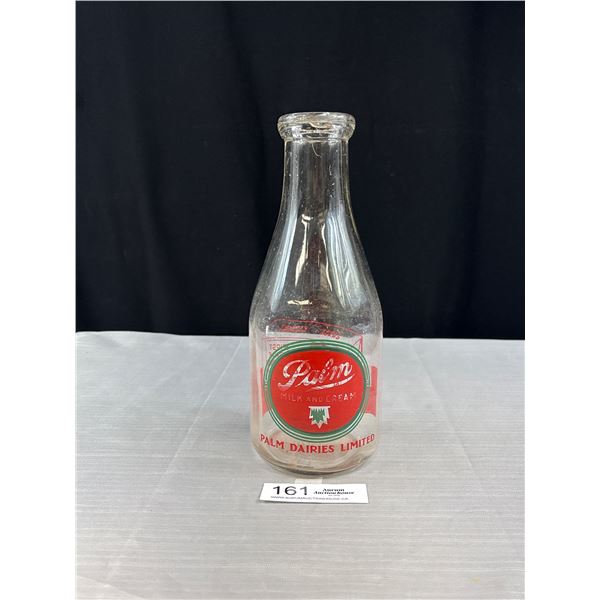 Vintage Palm Dairy Milk Bottle with Good Graphics