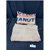 Image 3 : Lot of 2 Burlap Sacks with Good Advertising Jumbo Peanuts