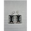 Image 5 : Heavy Silver and Onyx Necklace Earring Set