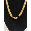 Image 2 : Vintage Gold Tone Braided necklace