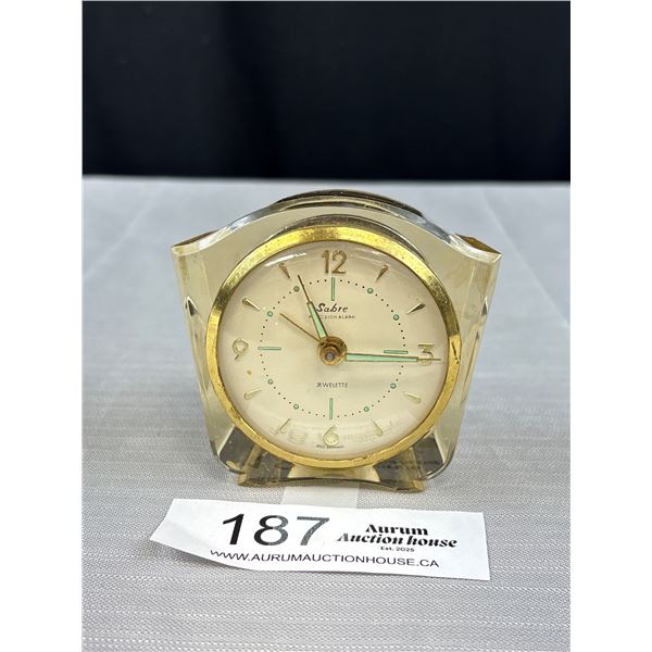 Cool Vintage white lucitte alarm clock