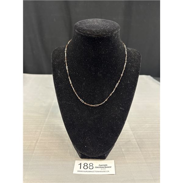 Antique Art Deco 1920s Silver Link Chain with Original Clasp