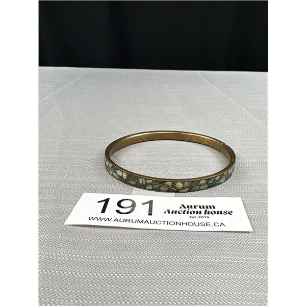 Genuine Antique Turqoise Inlay Bengal Bracelet Very Good Quality