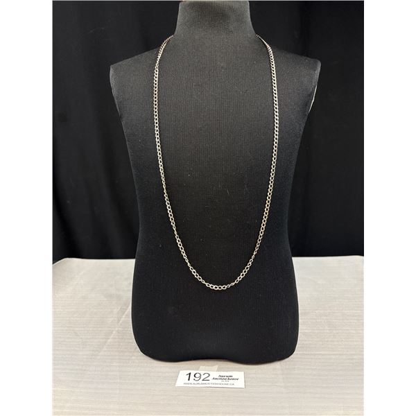 Vintage Long Silver Link Chain Good Quality