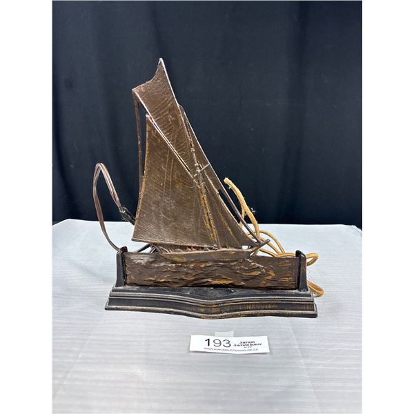 1930s Art Deco Bronze Lamp