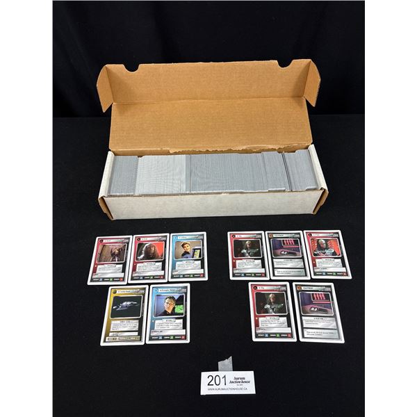 Long Box of Collectible Trading Cards Star Trek