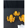 Image 2 : Lot of 5 Dwayne Johnson Rocktopus Fucktopus Neon Yellow Ring Jewelry Displays