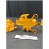 Image 4 : Lot of 5 Dwayne Johnson Rocktopus Fucktopus Neon Yellow Ring Jewelry Displays