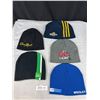 Image 1 : Lot of 5 Advertising Touques Heineken, Crown Royal, Vancouver Olympics, etc.