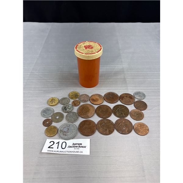 Foreign Coin Lot WW1 Era British Pennies