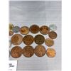 Image 3 : Foreign Coin Lot WW1 Era British Pennies