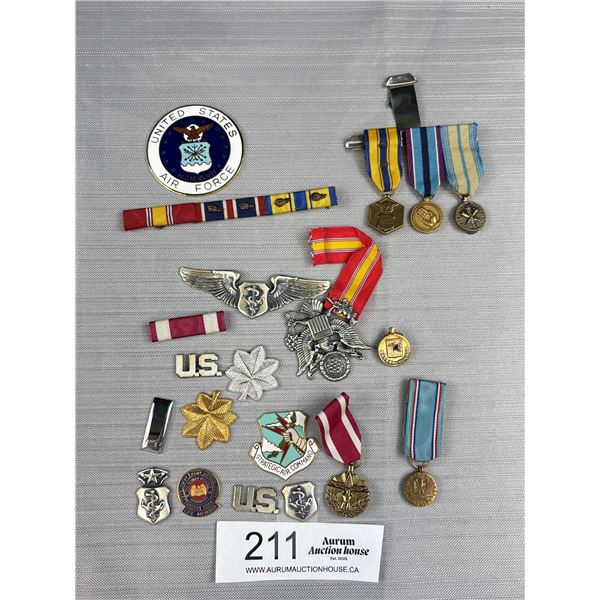 US Air Force Military Medal and Badge Lot