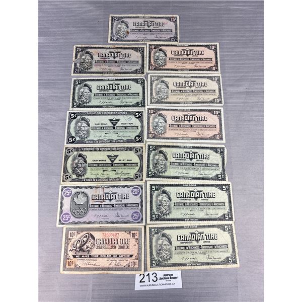 Vintage Canadian Tire Money Lot