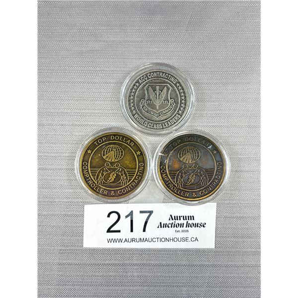 Lot of Military and Police Challenge Coin Tokens