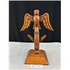 Image 1 : 13" Tall Vintage West Coast Native Carved Totem Pole Killer Whale and Eagle