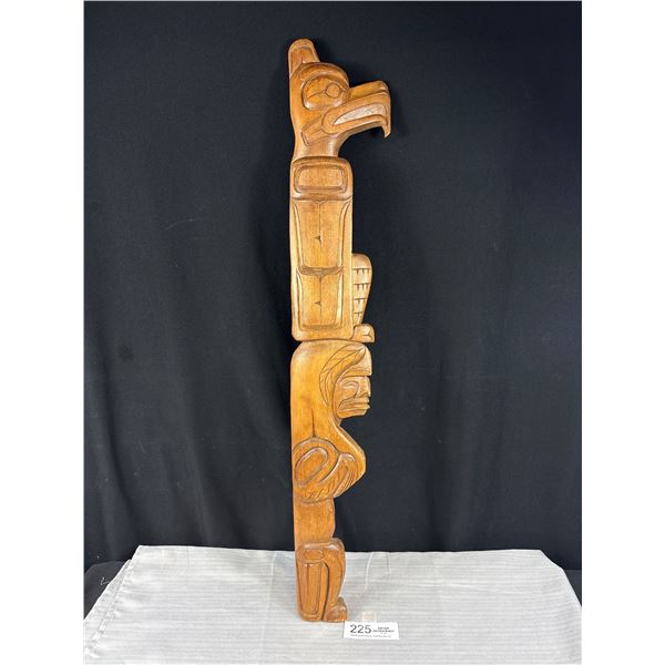 30" Tall West Coast Native Carving Signed and Dated 1988