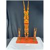 Image 1 : 1960's 3 Piece 30" Tall West Coast Native Totem Pole Carving
