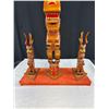 Image 4 : 1960's 3 Piece 30" Tall West Coast Native Totem Pole Carving