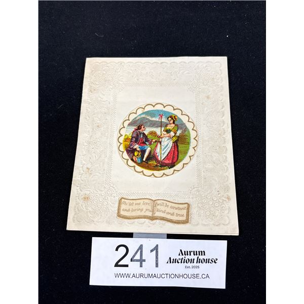 A Fabulous Mid 1800's Hand Made Lovers Card