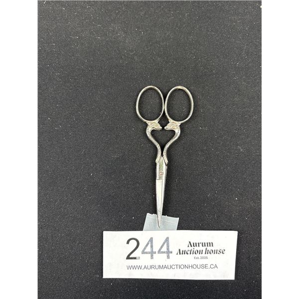 Antique Needlework Snake Hand Scissors