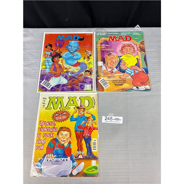 3 Vintage "Mexican" Mad Magazine Issues