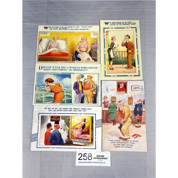 5 Early Humour Postcards