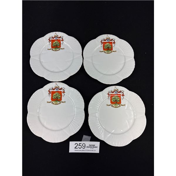 4 Antique "Foley" Side Plates