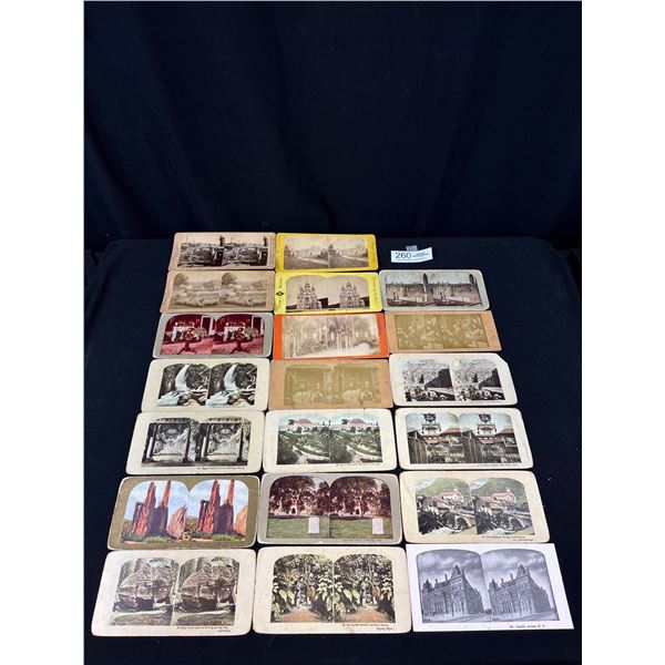 20 Antique (Circa 1900) Stereo View Cards