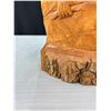 Image 2 : Signed Yvon St. Pierre Wooden Carving Native Woman Carrying Baby