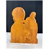 Image 3 : Signed Yvon St. Pierre Wooden Carving Native Woman Carrying Baby