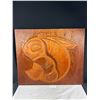 Image 1 : Large 27" x 23" Native Carving Signed and Dated 1996